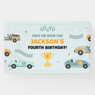 Geburtstag mit individuellem Rennwagen-Thema Banner