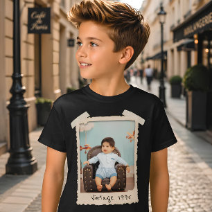 Geburtstag mit individuellem Vintage-Foto T-Shirt