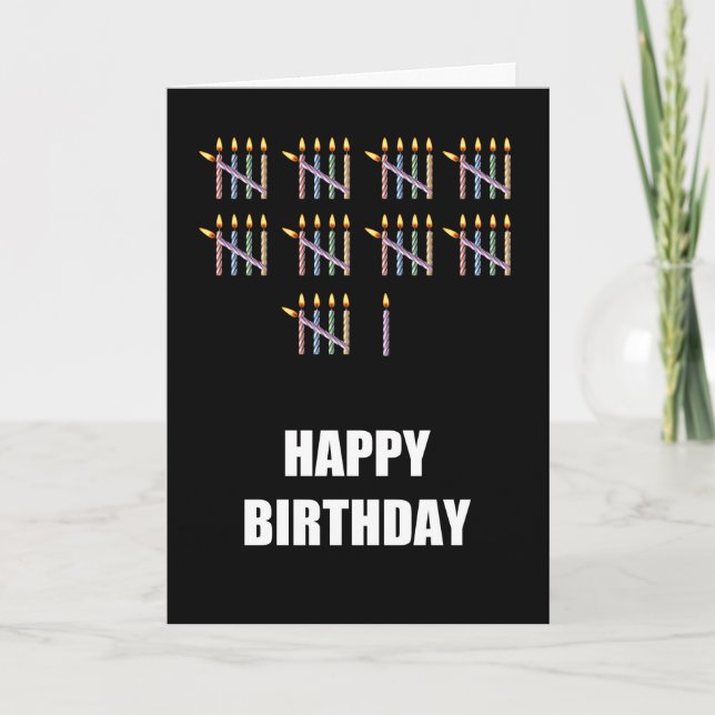 Geburtstag mit Kerzen Karte (Vorderseite)