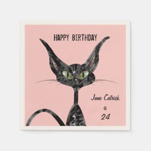 Geburtstag mit Kitty Serviette