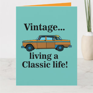 Geburtstag mit Oldtimer-Klassikern Karte