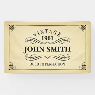 Geburtstag mit perfekt gealtertem Vintage-Charme Banner