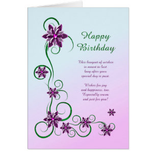 Geburtstag mit Rollen und Blume