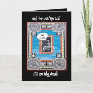 Geburtstag mit Skelett Reiten Karte