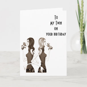 **GEBURTSTAG MÖCHTE MEINE **TWIN SISTER** KARTE
