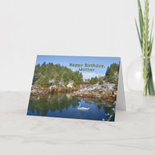Geburtstag, Mutter, Bergsee, Schwan, Karte