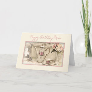 GEBURTSTAG - MUTTER - Vintage-Teeservice Karte