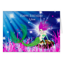 Geburtstag, Nichte, Meerjungfrau in der Tiefsee