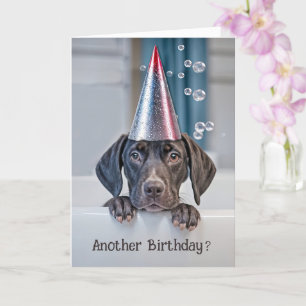 Geburtstag Niedlich Kurzzeitiger Welpe mit Party Karte