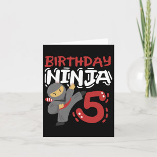 Geburtstag Ninja 5 Jahre alter Karate Kinder 5. Ge Karte