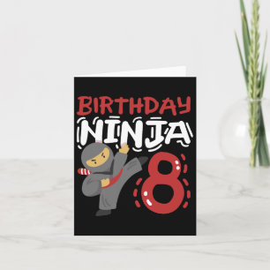 Geburtstag Ninja 8 Jahre alter Karate Kinder 8. Ge Karte