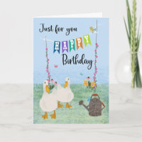 Geburtstag nur für Sie Enten und Blume