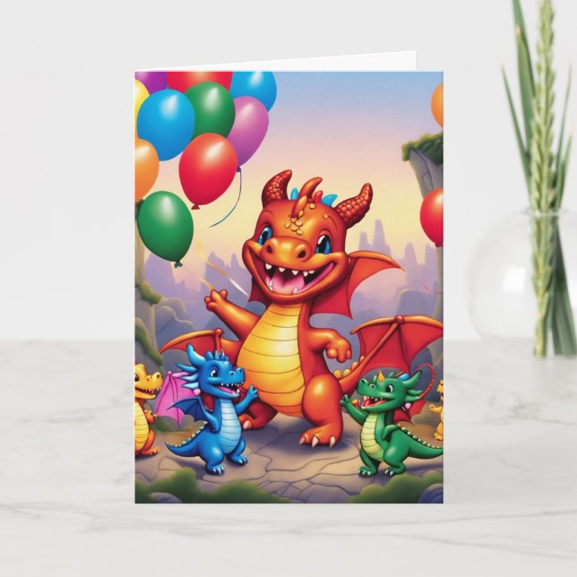 Geburtstag / oder andere Party - geklappte Grußkar Karte (Vorderseite)