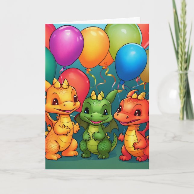 Geburtstag / oder andere Party - geklappte Grußkar Karte (Vorderseite)