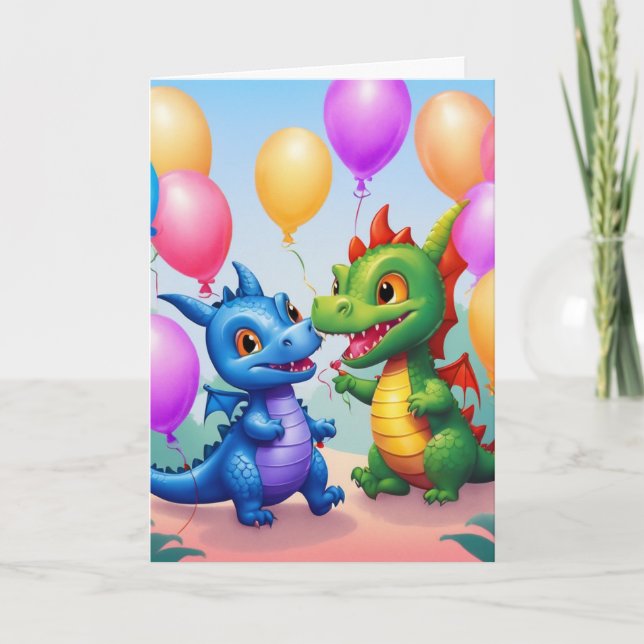 Geburtstag / oder andere Party - geklappte Grußkar Karte (Vorderseite)