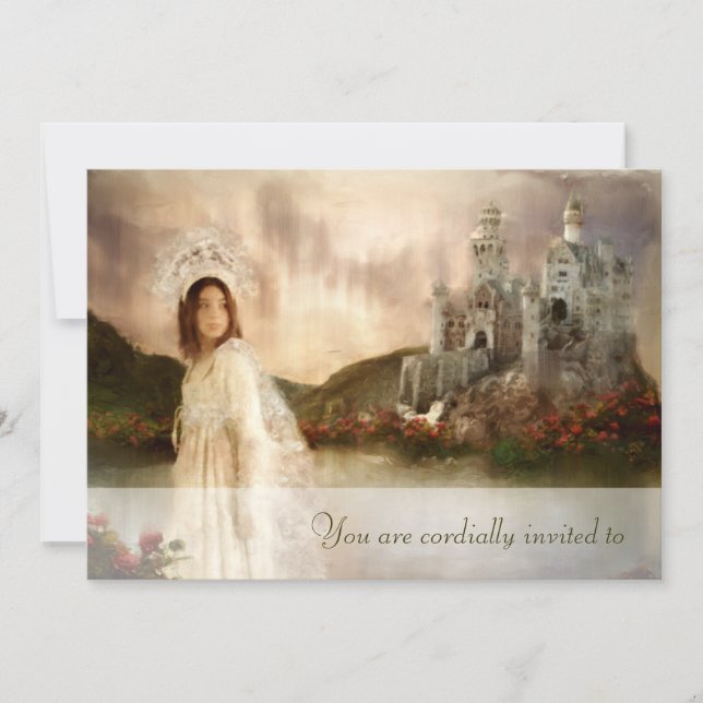 Geburtstag oder Polterabend Fantasy Einladung (Vorderseite)