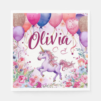 Geburtstag "Olivia" Serviette