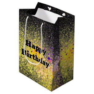 Geburtstag Paint Spray Abstrakt Mittlere Geschenktüte