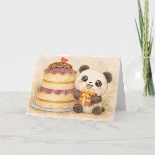 Geburtstag-Panda Feiertagskarte