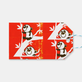 Geburtstag-Pandas Geschenkanhänger