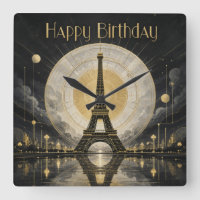 Geburtstag Paris Eiffelturm Gold-Dekor