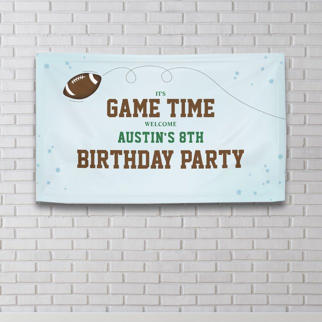 Geburtstag Party Fußball Willkommenszeichen Custom Banner (Football Game Time Custom Sign.)