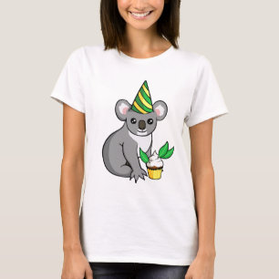 Geburtstag-Party-Koala mit Kuchen-Shirt T-Shirt