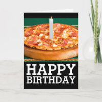 GEBURTSTAG PEPPERONI PIZZA KANDLE CARD