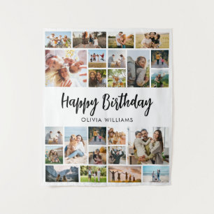 Geburtstag Personalisiert 24 Fotomaterial Wandteppich
