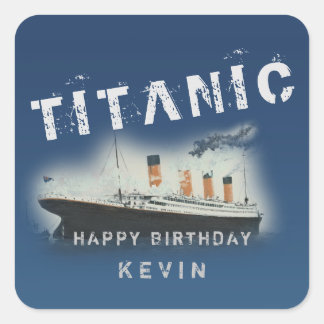 Geburtstag Personalisiert Titanic Quadratischer Aufkleber