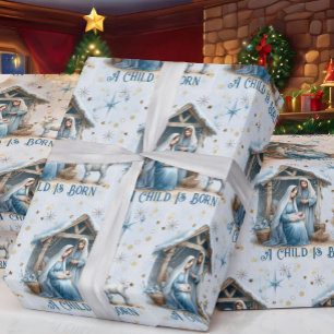 Geburtstag Personalisierter Text Baby Jesus Weihna Geschenkpapier