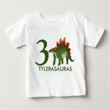 Geburtstag Personalisiertes Dinosaur-Shirt, 3. Geb