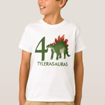 Geburtstag Personalisiertes Dinosaurier-Shirt, 4. 