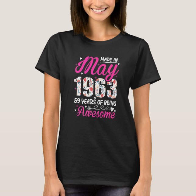 Geburtstag Phantastisch seit Mai 1963 T-Shirt (Vorderseite)