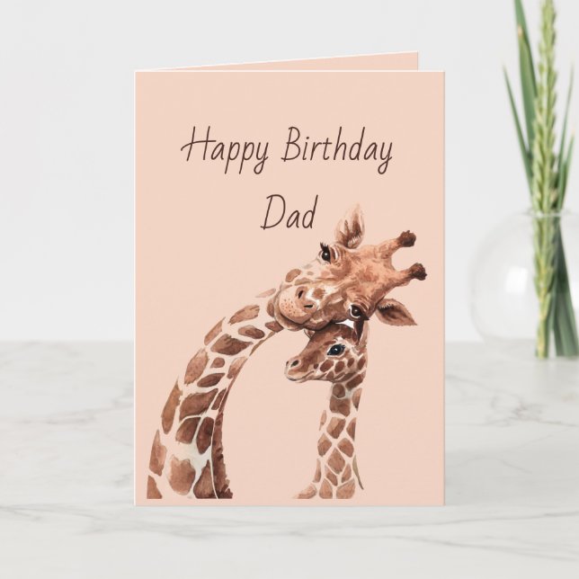 Geburtstag Phantastischer Vater Vater Fun Giraffe  Karte (Vorderseite)