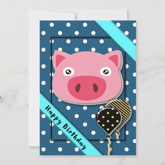 GEBURTSTAG PIGGY KIDS COLLECTION - Jailmatecards Karte (Vorderseite)