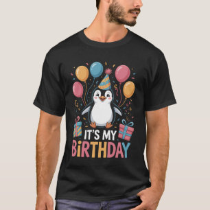 Geburtstag Pinguin Ich habe Geburtstag Ballons Kin T-Shirt