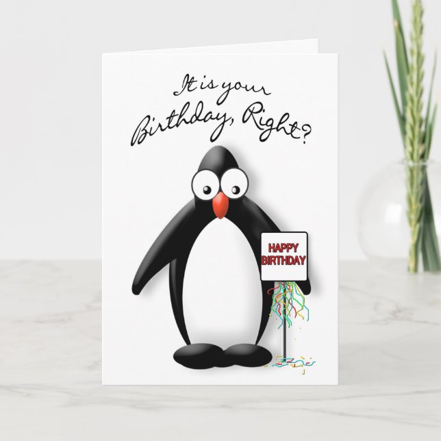 GEBURTSTAG - PINGUIN-SAMMLUNG KARTE (Vorderseite)