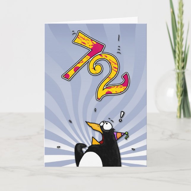Geburtstag - Pinguin Überraschungskarte Karte (Vorderseite)