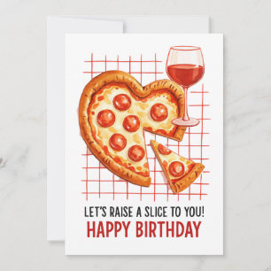 Geburtstag-Pizza-Grußkarte: Lustige Feier für Food Feiertagskarte