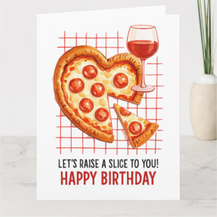 Geburtstag-Pizza-Grußkarte: Lustige Feier für Food Karte