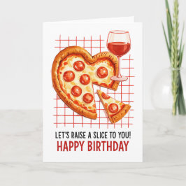 Geburtstag-Pizza-Grußkarte: Lustige Feier für Food Karte