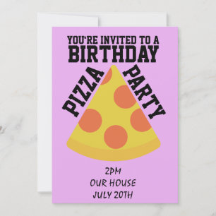 GEBURTSTAG PIZZA PARTY! EINLADUNGEN