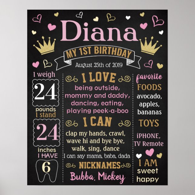 Geburtstag Poster (Vorne)