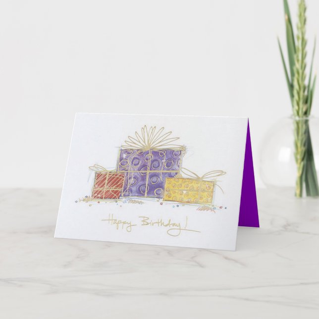 Geburtstag präsentiert Geburtstag Karte (Vorderseite)