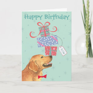 Geburtstag präsentiert Golden Retriever Karte