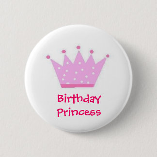 Geburtstag princee (Tupfen) Button