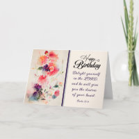 Geburtstag Psalm 37:4 Freuen Sie sich auf den LORD