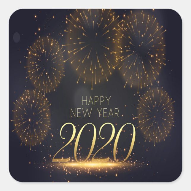 Geburtstag Quadratischer Aufkleber (Vorderseite)