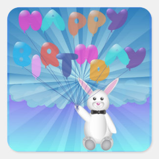 Geburtstag Quadratischer Aufkleber